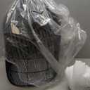 Arturesthome 1 Light Wicker Bell Pendant Lamp, Design Basket Rattan Woven Pendant Light Shades, Handmade Hanging Ceiling Lights Crafts Lampshade Black