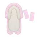 COOLBEBE New Babybody Support & Strap Covers Set for Newborn Infant Toddler- Extra Soft Stroller Cushion Pads Car Seat Insert, Perfect for Carseats, Strollers, Swings, Pink
