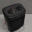 Space Heater, 1500W Electric Heaters Indoor Portable with Thermostat, PTC Fast Heating Ceramic Room Small Heater with Heating and Fan Modes for Bedroom, Office and Indoor Use (Black)