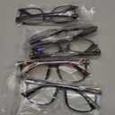 CCVOO +1.5 Clear Vision Reading Glasses for Women  5-Pack Blue Light Filtering Readers with Spring Hinges (*C2 Flower Mix)