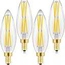E12 Candelabra Light Bulbs 8W, Equal 100 Watt Dimmable Led Bulbs, 4000K Daylight Led Candle Bulb, Chandelier Light Bulbs 4.85In, 850lm, 4-Pack