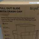 Insputer 8 Gal Pull Out Trash Can Under Cabinet, Heavy Duty Under Sink Garbage Can Kit with Soft-Close Slides for Kitchen, Laundry, Requires Minimum Cabinets Opening 12" W X 18" D (Silver)