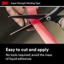 3M Super-Strength Molding Tape, 1/2 in x 15 ft, High Strength Double-Sided Adhesive, Permanently Attaches Side Moldings, Trim and Emblems to Interior and Exterior of Vehicles (03614)