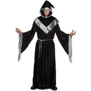 Morph Wizard Costume Men, Men's Wizard Cloak Costume, Adult Warlock Robe and Sorcerer Outfit, Halloween Dress-Up (Large)