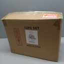 AmorArc Ceramic Dinnerware Set for 4 | Speckled Stoneware Plates and Bowls with unglazed terracotta | Scratch Resistant, Dishwasher & Microwave Safe Dishes Sets- 12-Pcs Beige