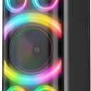 BOHINI Bluetooth Speaker, 160W Peak Powerful Loud Stereo Sound Deep Bass Wireless Boombox Portable Large Party Speakers with Subwoofer TWS Pairing Dynamic LED Light for Outdoor Camping Backyard Events