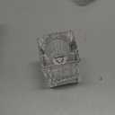 Glass Taper Candle Holders - Small 1.5 Inch Square, Clear Fluted Glass, Fits Standard 3/4 Inch Tapered Candlesticks, Valentines Day Decorations, Wedding Reception, Set of 12