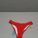 Bellecarrie Women's Cheeky Brazilian Scrunch Butt Bikini Bottoms Low Rise High Cut Sexy Women's Swim Bottoms (Medium, Red)