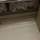 LAATOOREE Nightstands Set of 2, Small Side Table, Bedside Table with Fluted Door, Solid Wood Feet; Modern Mid-Century End Table for Bedroom, Small Space (Natural)