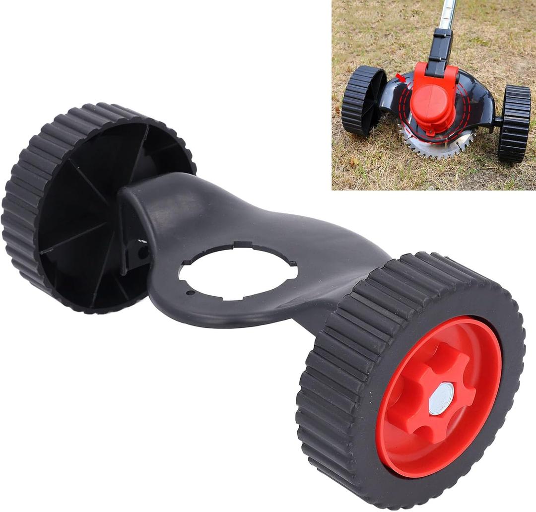 Weed Trimmer Support Wheel, Grass Cutter String Trimmer Support Wheel Lawn Mower Auxiliary Wheels, Trimmer Head Attachment Suitable for Most Lawn Trimmer, 58mm Hole