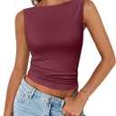 Trendy Queen Women Going Out Summer Tank Tops Spring Casual Basic Cute 2025 Sleeveless Shirt Vacation Fashion Outfit Clothes S