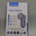 BEAUTURAL Fabric Shaver and Lint Remover, Sweater Defuzzer with 2-Speeds, 2 Replaceable Stainless Steel Blades, Battery Operated, Remove Clothes Fuzz, Lint Balls, Pills, Bobbles Gray