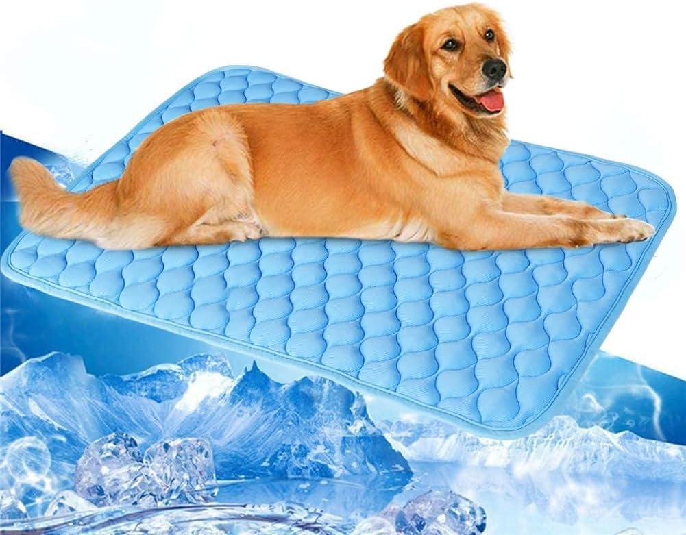 Extra Large Dog Cooling Mat,39.4''*27.6'' Washable Cooling Pet Pad, XL Portable Kennel Puppy Bed for Summer,Non Slip Sleeping Blanket Pet Pads,Washable Non-Toxic Mats 100 * 70cm