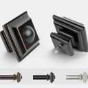 KAMANINA 2 Pack Curtain Rod 48 to 84 Inches (2.6-7.1ft), 1 Inch Curtain Rods for Windows, Single Drapery Rods with Square Finials, Black