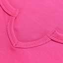 PALINDA Women Fitted Long Sleeve Shirts Ribbed Notch V Neck T Shirts Layering Tee Tops (Pink, S)