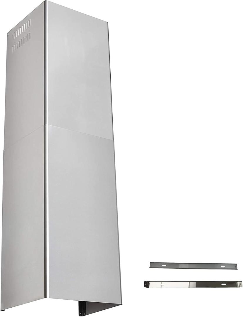 Extension Wall Mount Range Hood Stainless Steel Exhaust Duct Chimney Cover Up to 9 ft. Ceiling