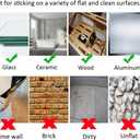 6 x Melsan 1x4 inch Hook and Loop Strips with Adhesive - 15 Sets, Strong Back Adhesive Fasten Mounting Tape for Home or Office Use - Instead of Holes and Screws, Black