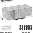 Baseball Batting Netting20/35/40/55/70FT(ONLY NET), Professional Softball Baseball Batting Cage Net, Heavy Duty Enclosed PE Practice Net for Indoor and Outdoor Batting Hitting Training Net