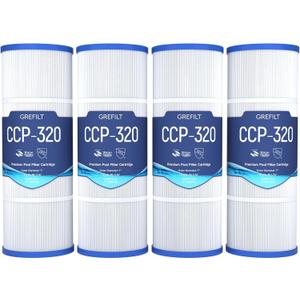 4-Pack CCP320 Pool Filter Cartridges, Compatible with Pentair Clean & Clear Plus 320, Replaces Pentair R173573, Pleatco PCC80-PAK4, 320 sq.ft