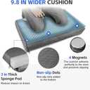 Garden Kneeler and Seat with Upgraded Wide & 3" Thick Kneeling Pad, Heavy Duty Garden Stool with 2 Large Tool Bags, Portable Bench for Weeding, Gardening Gifts for Women, Men, Seniors, Grey