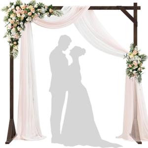 7.2FT Wooden Wedding Arch Square Wood Arches Arbor Backdrop Stand for Ceremony Indoor Outdoor Wedding Party Proposal Scene Garden Beach Forest Rustic Boho Decoration