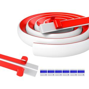 157 Inch Silicone Flexible Quarter Round Molding, Flexible White Rubber Trim, Peel and Stick Bendable Trim for Floors, Bathrooms, Kitchens, Doors, Self-Adhesive Rubber Molding