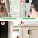 Roctee 6 Pack Drawer Baby Locks Clear, Baby Proof Locks for Side Drawers Pull Out Thin Dresser Kitchen Cabinet Bedside Tables, Safety Latch Child Proofing Clips
