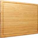 Utoplike Extra Large XXXL Bamboo Cutting Board 24 x16 Inch, Largest Wooden Butcher Block for Turkey, Meat, Vegetables, BBQ, Over the Sink Chopping Board with Handle and Juice Groove, Thickness 1.25"