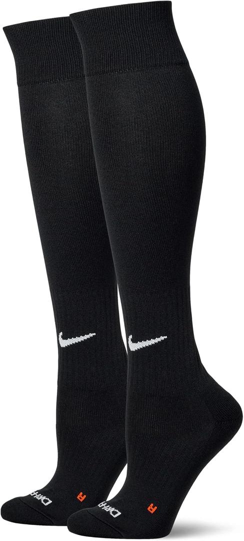 Nike Unisex Adult Baseball Softball Over-The-Calf Socks (2 Pairs) | Mens and Womens (Black, M)