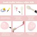 Pearl Pink Balloons With Pearl Stickers, 98PCS Pearl Peach Double Stuffed Balloons Garland Arch Kit, 18/12/10/5 inch Different Size Balloons for Wedding Bridal Baby Shower Engagement Decorations