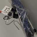 Grand patio Balcony Umbrella, JENA 6x4 FT Outdoor Umbrella, Rectangular Flat Canopy Versatile Patio Shade with 360 Degree Roating Knob for Deck Apartment, Blue