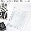 Choice Marts Merchandise Bags White Color 100 Count 9"x12" Size 1.5Mil Thick With Handles