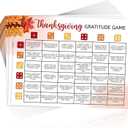 36 Pcs Thanksgiving Party Games Set Thanksgiving Dice Game Fall Party Supplies Holiday Celebration Fall Trivia Harvest Family Team Activities