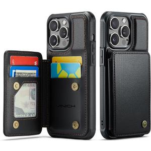 Vinich for iPhone 15 Pro Wallet Case with Card Holder, RFID Blocking Credit Slots Kickstand Shockproof Phone Cover Fit for iPhone 15 Pro 6.1" Black