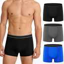 Men's Incontinence Underwear - Upgraded 200ml Absorb Leakproof Boxer Briefs with Front-to-Rear Leak Protection - Washable Reusable Cotton Incontinence Briefs for Men Heavy Flow Bladder Leak 3 Pack/L