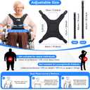 Universal Wheelchair Seatbelt, Wheelchair Harness for Adults, Torso Support Vest Restraint, Safety Belt with Adjustable Straps and Pocket for Elderly, Disabled, Patients to Prevent Sliding & Falling