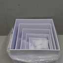 6 Pcs White Acrylic Boxes for Display as Buffet Risers and Stands, Food Risers for Party, Table, Stands, including 8,7,6,5,4,3 Inch, (Small, 6Pcs, White)