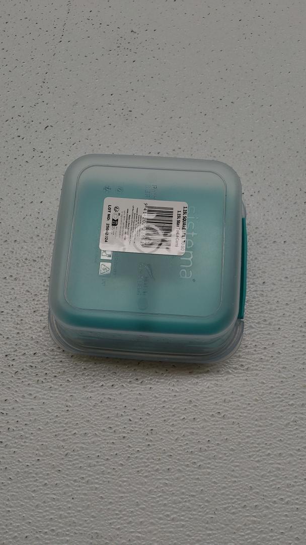 Sistema 1.24L Lunch Stack Square to Go Assorted Colours, Polypropylene, 1.24 Litre