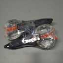 4 x SAMSFX Fishing Heavy Duty Anti-Slip Serrated Edge Scissors Saltwater Freshwater Braid Scissors Braided Line Cutter with Plastic Belt Case Sheath Kit (Enlarge Finger Hole, Gray & Orange Handle)