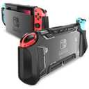 Mumba Dockable Case Compatible for Nintendo Switch (2017 Release), [Blade Series] TPU Grip Protective Cover Case with Ergonomic Design and Comfort Grip,Original Switch Case Accessories (Black)