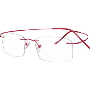 Eyekepper Titanium Rimless Reading Glasses Readers Women Red (Lens Width 51mm-red)