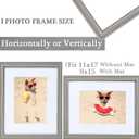 11x17 Picture Frame Grey Woodgrain,17X11 Display Picture 9x15 Pictures with Mat or 11x17 without Mat, 11 by 17 Collage Frames for Wall or Tabletop, Perfect for Home Décor and Gifts, 11x17in