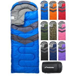 MalloMe Sleeping Bags for Adults Cold Weather & Warm - Backpacking Camping Sleeping Bag for Kids 10-12, Girls, Boys - Lightweight Compact Camping Essentials Gear Accessories Hiking Sleep Must Haves