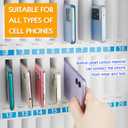 30 Slots Aluminum Alloy Pocket Chart Storage Cabinet for Cell Phones,Wall-Mounted with a Locked,Can be Carried by Hand (30 Slots Cabinet), 30 Slots Transparent
