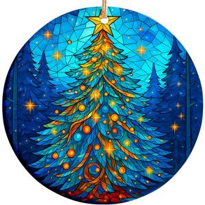 2025 Christmas Ornament  Christmas Tree Art Ornament  Artistic Holiday Decoration, Festive Christmas Tree Keepsake Gift