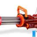 Most Powerful Gatling Submachine Electric Water Gun with 3000ml Backpack Tank, High Powered Automatic Squirt Guns for Adults,Water Blaster Summer Pool Toys for Kids Ages 8+(Orange)