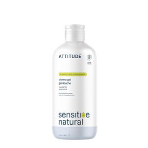 ATTITUDE Body Wash for Sensitive Skin with Oat, EWG Verified, Dermatologically Tested, Vegan, Extra Gentle, Unscented, 16 Fl Oz