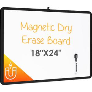 Mr. Pen- Magnetic Whiteboard Dry Erase, 18x24 Inches, Dry Erase Board with Black Fine Point Marker, Magnetic White Board for Students, Home, Office and Classroom