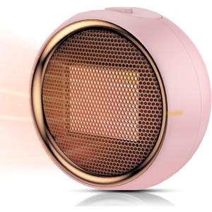 ASNUG Space Heater, Portable Electric PTC Ceramic Heaters for Indoor Use, 2S Efficient Heating, Tip-Over & Overheat Protection, Quiet Small Mini Desk Heater for Bathroom Home Office Bedroom