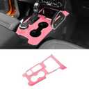RAZPOY Gear Shift Panel Cover Center Console Cup Holder Trim Compatible with Ford Bronco 2021-2025 Interior Accessories, Pink (Not for Bronco Sport)